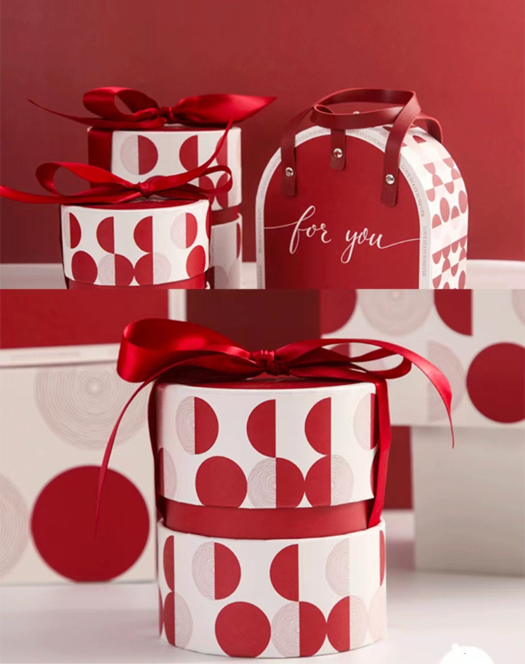 OEM Thank You Gift Paper Box Polkadot Cardboard Gift Packaging Box For Perfume