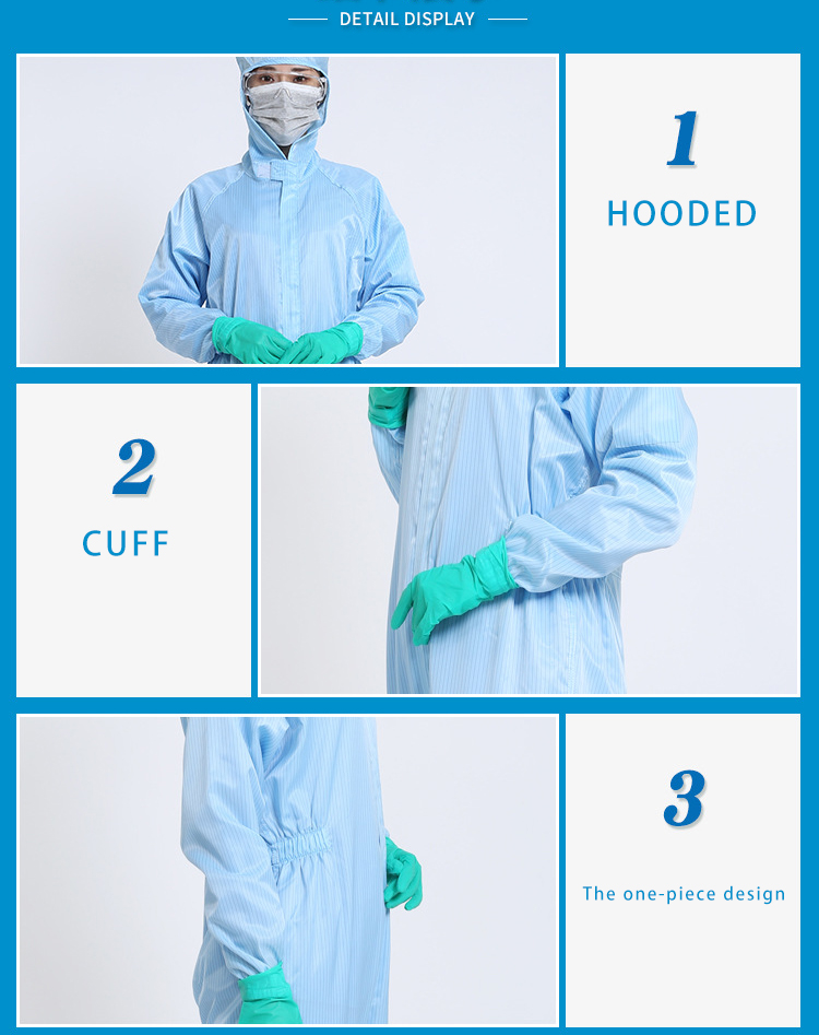 Anti Static 2.5mm Grid SMS Protective Working Coveralls