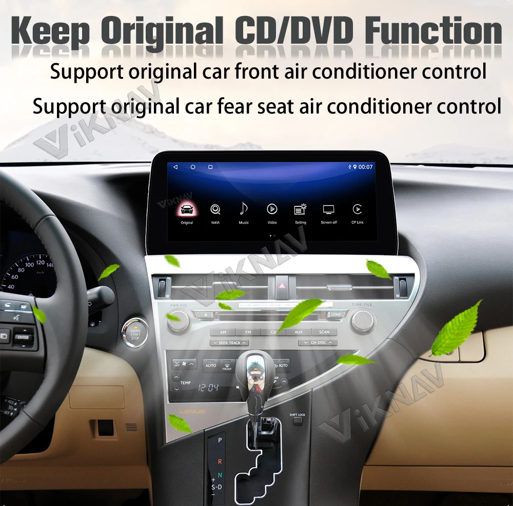Viknav Car Radio For LEXUS RX (2009-2014) 12.3 inch Android 13 Auto New Upgrade Touch Screen GPS Navigation Multimedia