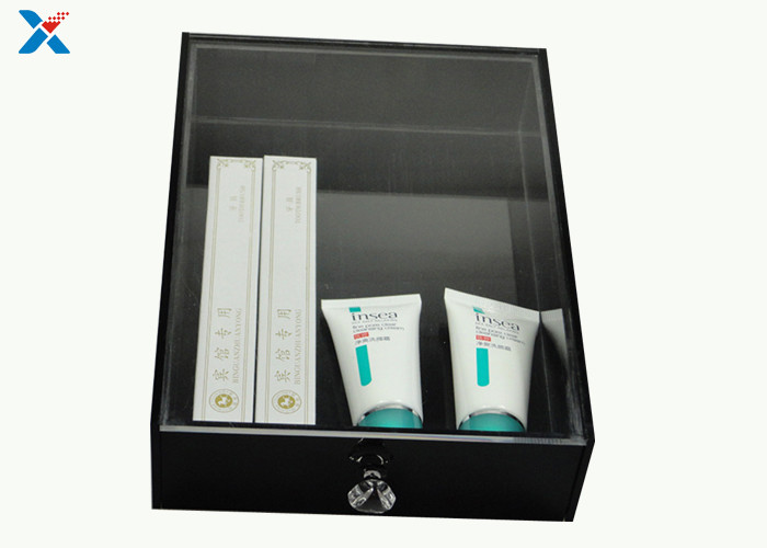 Custom Square Acrylic Tray , Hotel Toiletries Acrylic Display Tray Durable