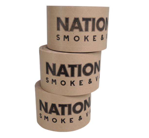 Self Adhesive Gummed Brown Paper Tape Logo Printed Kraft Tape