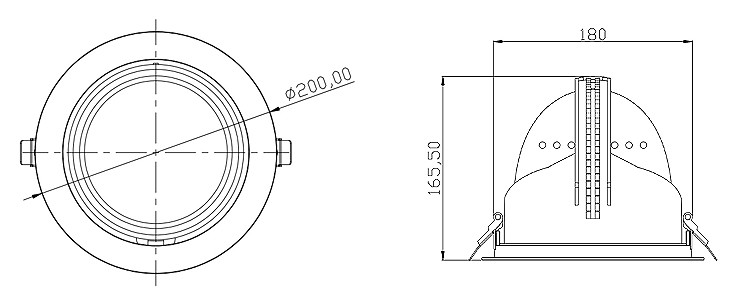 Excellent quality led commercial gimbal led downlight adjustable cob 50w downlight
