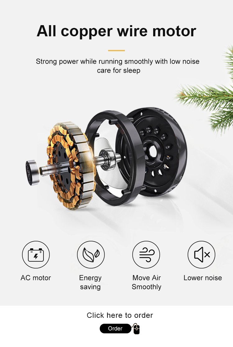 Hidden Blades 42inch 60W LED Ceiling Fan for Lower Noise and Elegant Home Decoration