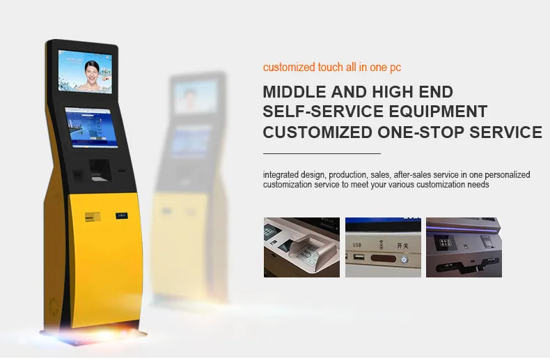 Touch Screen Cash Payment Kiosk Self Service Terminal