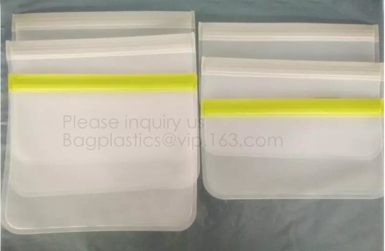 Reusable BPA Free Food Grade Preservation Storage Silicone Food Fresh Bag,Silicone Plastic Packaging Food Zip Silicon Fr