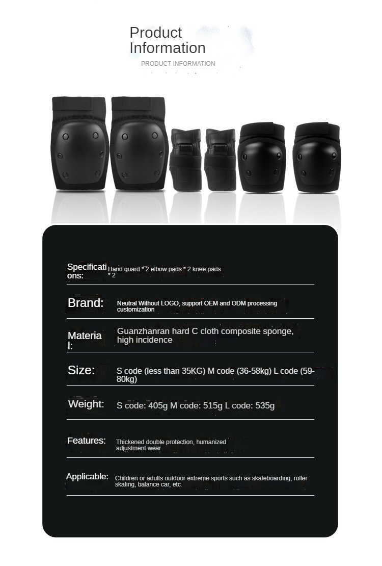Breathable Hard Shell Adult Child Sports Knee Pads For Inline Skates Skating Skateboarding