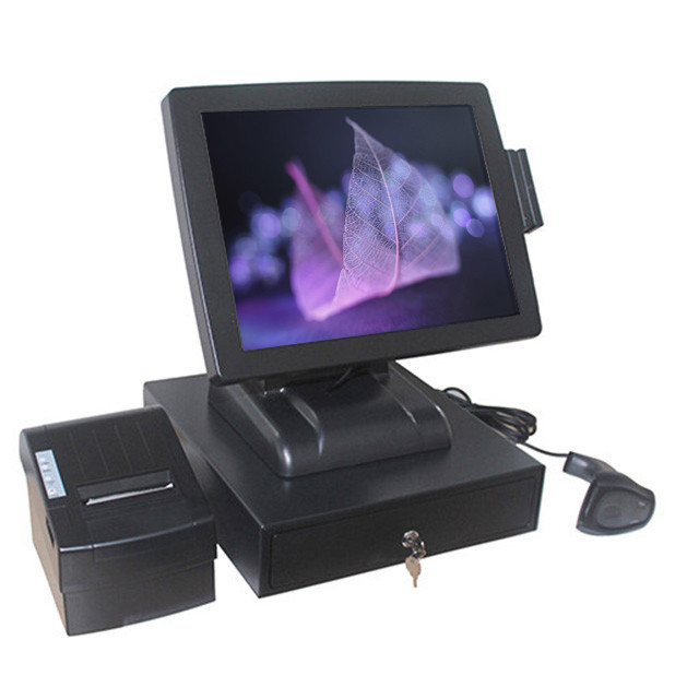 MSR Resistive Point Of Sale Touch Screen Monitor , 8 Digital Display Touch Screen Epos System