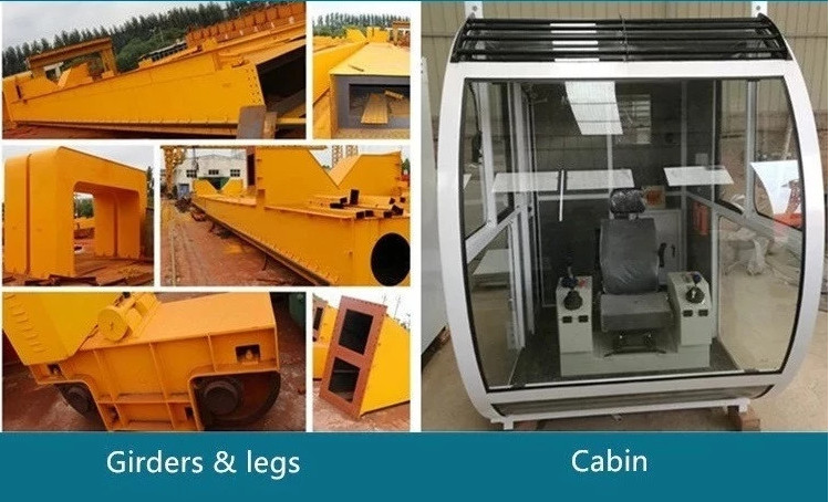Outdoor Plant 20T L Shape Box Hook Hydraulic Gantry Crane