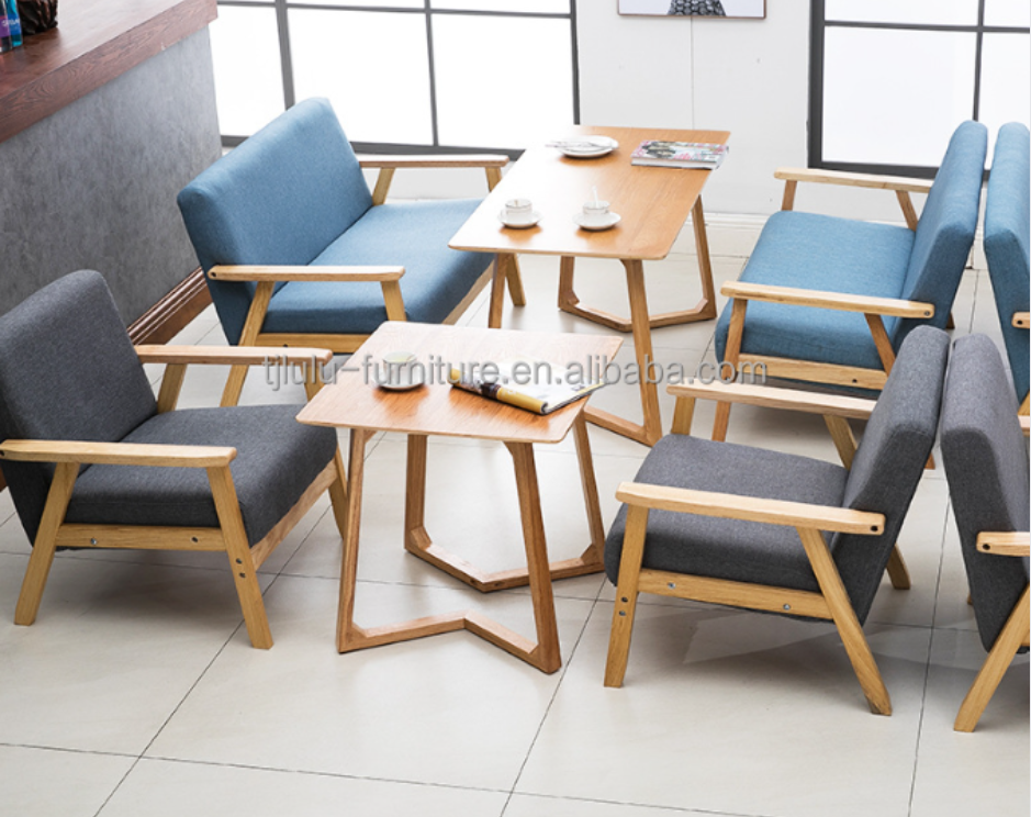 Modern Design Nitrolacquer Finish Wooden Sofa Chair for Home Furniture Living Room Hotel