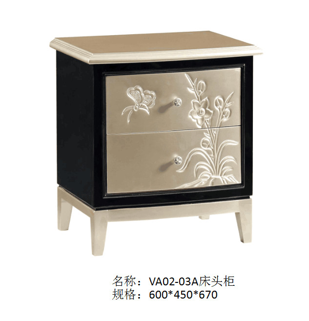 Luxury house of Villa Bedroom furniture Dresser with Mirror stand in Beech wood carving