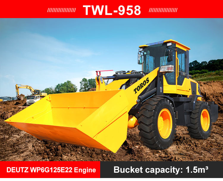 3000Kg Small Wheel Loader Construction Wheel Loader Multifunctional