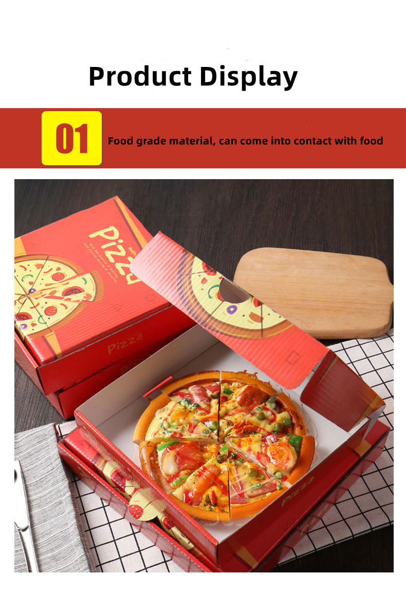 Eco Friendly Paperboard Rigid 10 Inch Pizza Boxes Flatbread ODM