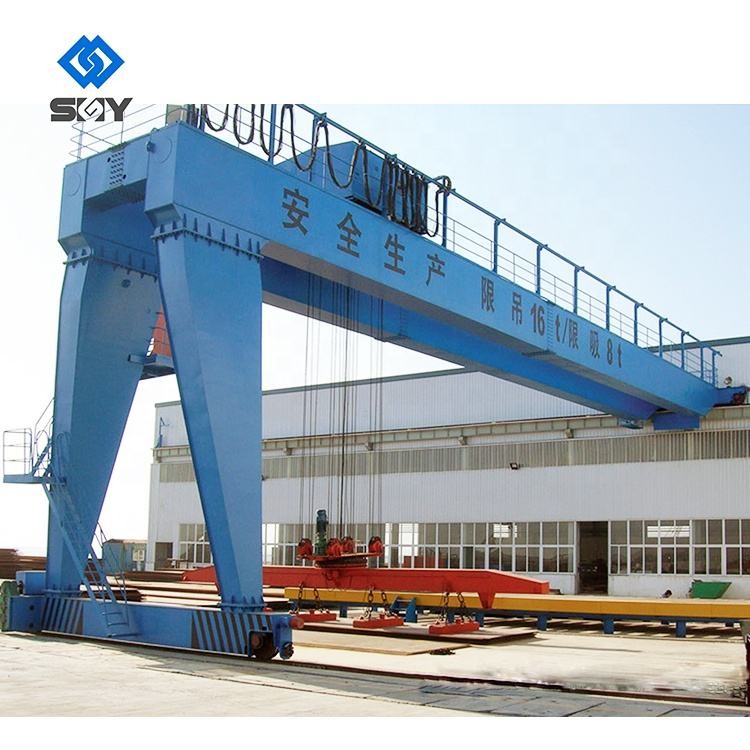High Rigidity Single Beam 5 Ton Gantry Crane Semi Goliath Crane 18~35m Span