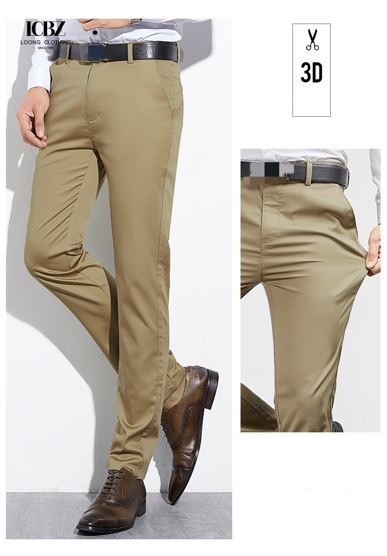 Nonwoven Weaving Method End Men's Trousers Spring Autumn Youth Straight Cotton Pants