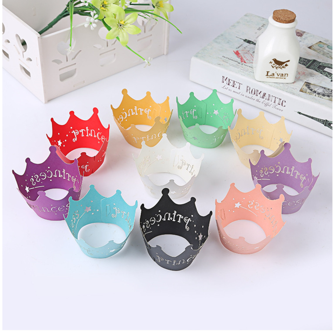 Commercial Mini Cupcake Wrappers Laser Cut Technic Various Color Custom Size