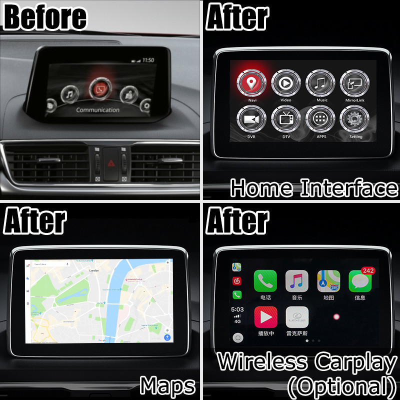 Mazda 3 Axela carplay Interface Android Navigation Box With Mazda Knob Control Facebook
