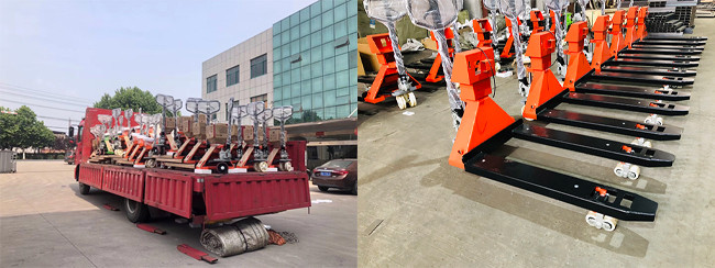 Carbon Steel Heavy Duty Warehouse Pallet Jack Scale Truck With Weight Indicator