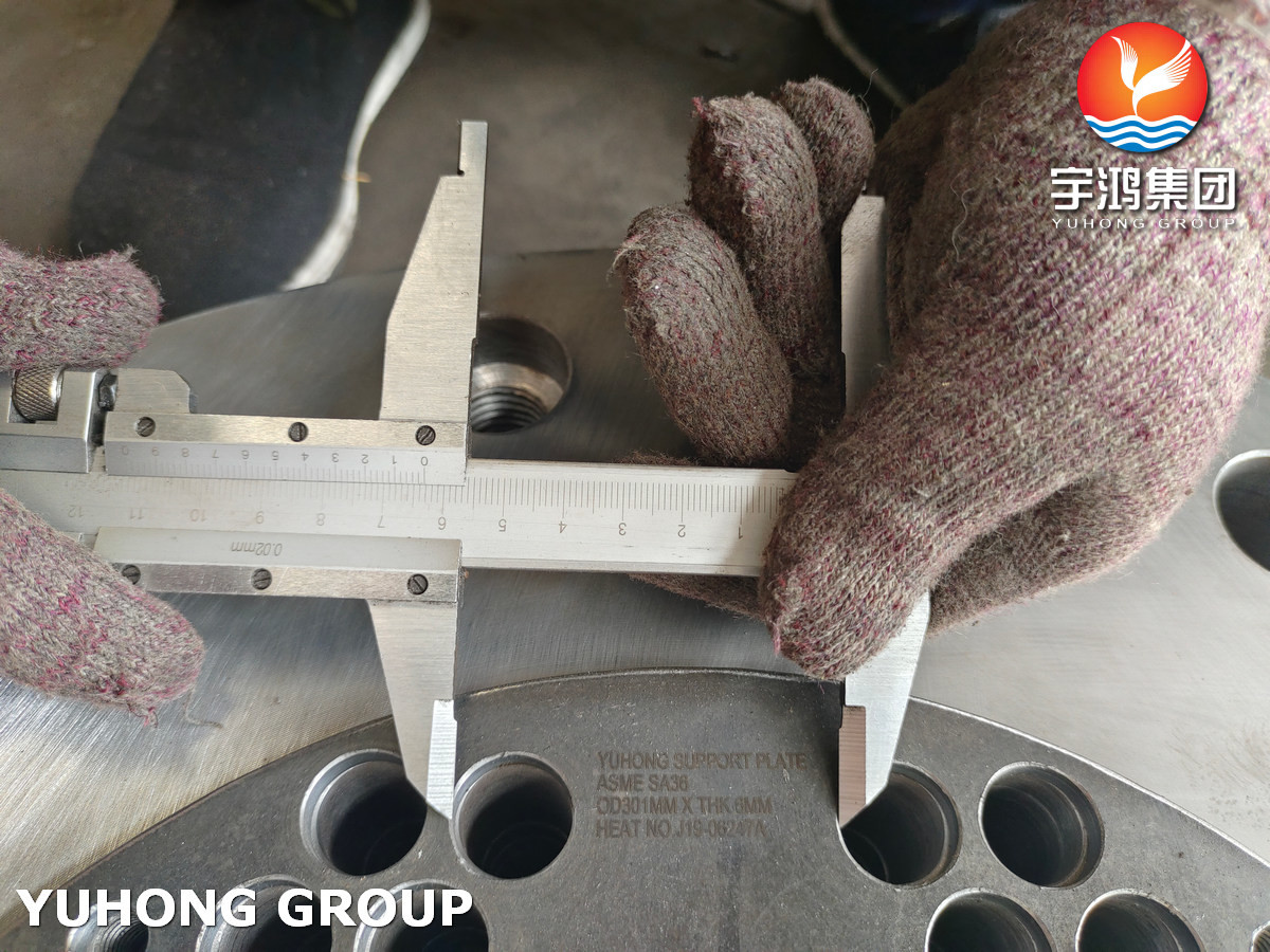 ASTM A36 / ASME SA36 Forged Carbon Steel Plate Support Plate for Heat Exchanger
