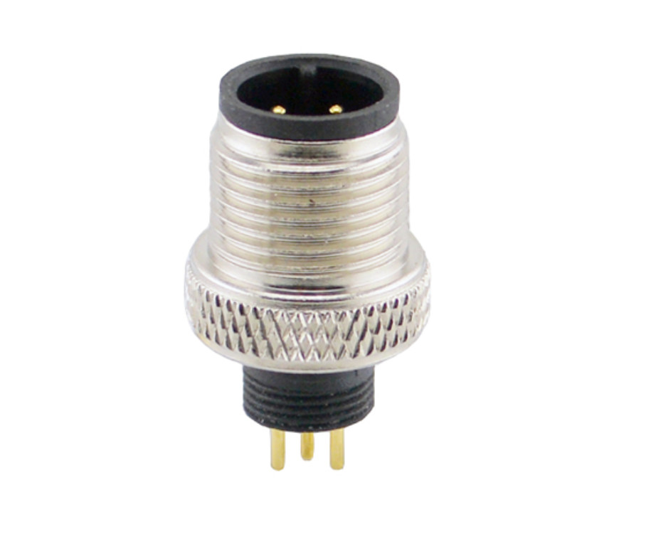 M8 Circular 2 3 4 5 Pin Cable Sensor Plug IP67 Straight Cable Plug Panel Front Mount Socket Connector