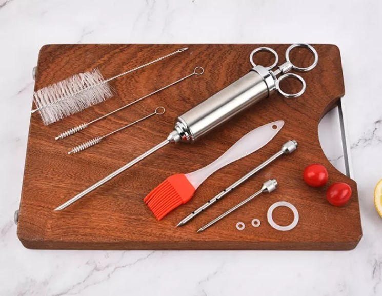 Outdoor Stainless Steel Turkey BBQ Tools And Accessories Injector Marinade Set