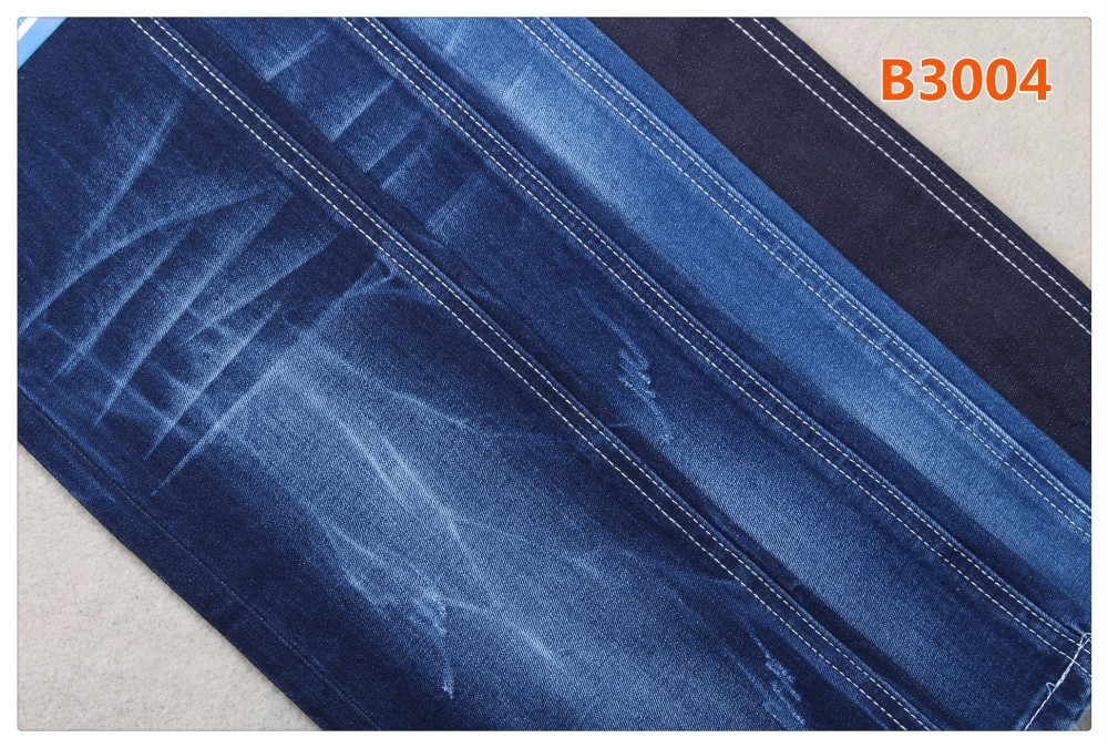Crosshatch 11oz 170 Cm 65% Cotton Stretch Slub Denim Fabric For Jeans