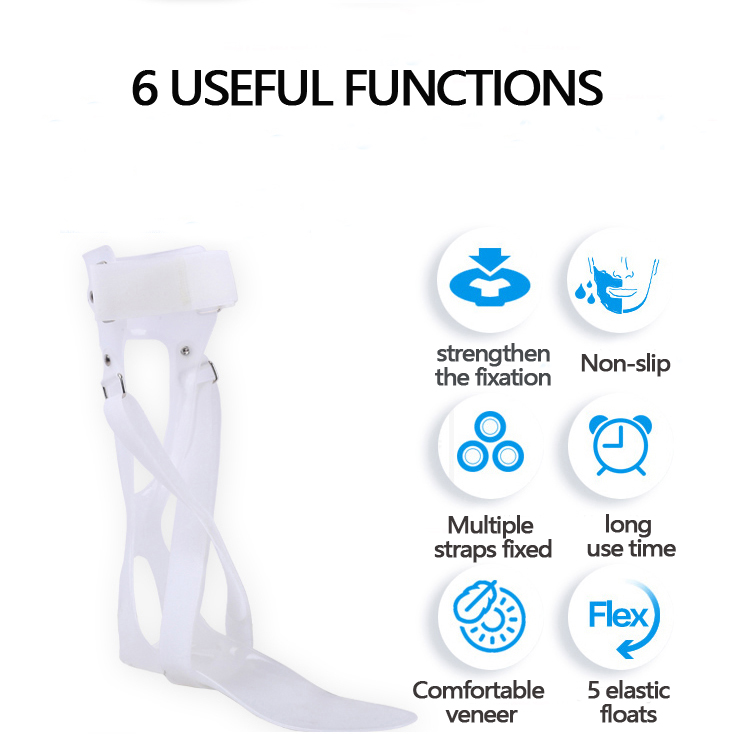 2022 New Design PP splint universal ankle foot support orthosis AFO Leaf Spring