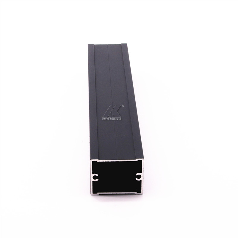 Rectangular Powder Coating Aluminium Tube Profiles Double Inner Grooved 1.5mm