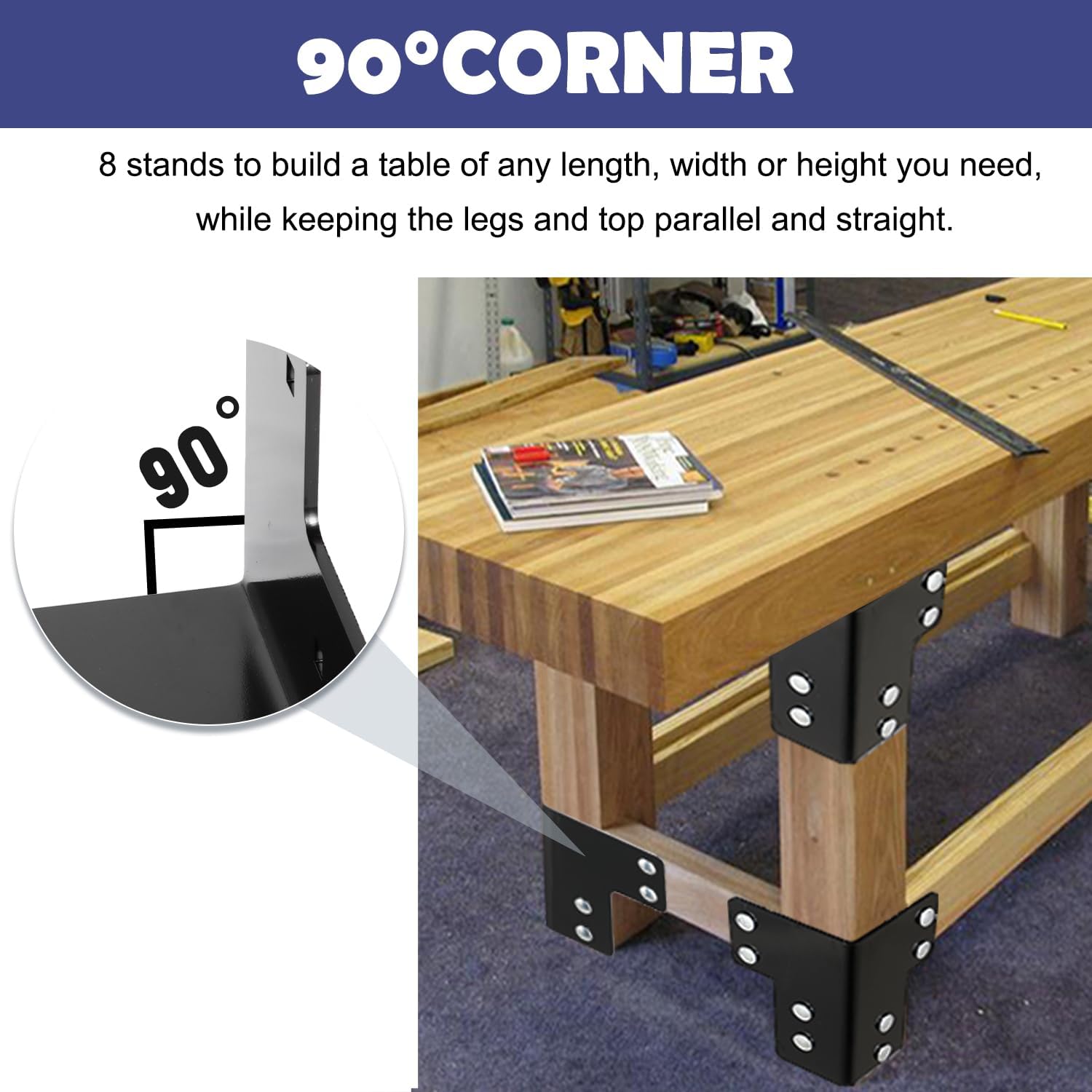 Sturdy Steel Workbench Corner Bracket Kit With Brass Material OEM