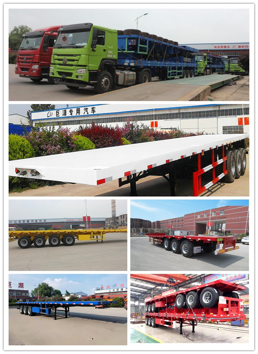 Producer 2-3axles 20ft/40ft 30-60tons Container Skeleton Trailer/Flatbed Semi Trailer