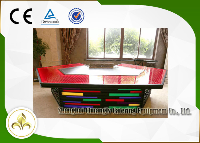 Gas Japanese Hibachi Grill Equipment With Exhaustion / Purification System