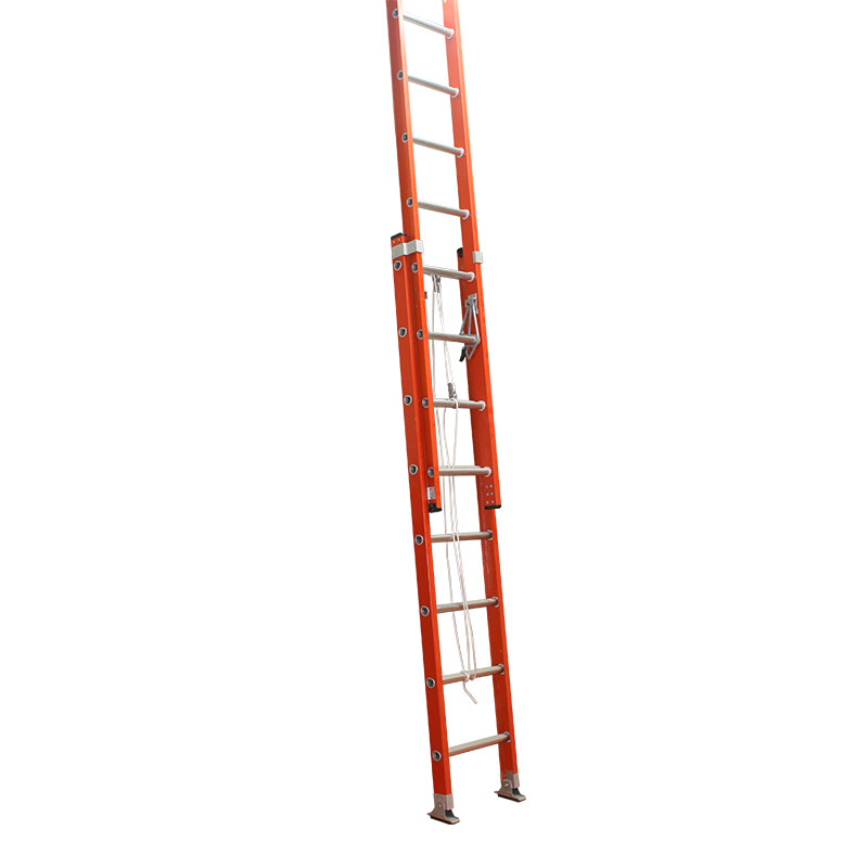 Lightweight 16 Tread Fiberglass Step Ladder OEM Accepted Corrosion Resistance