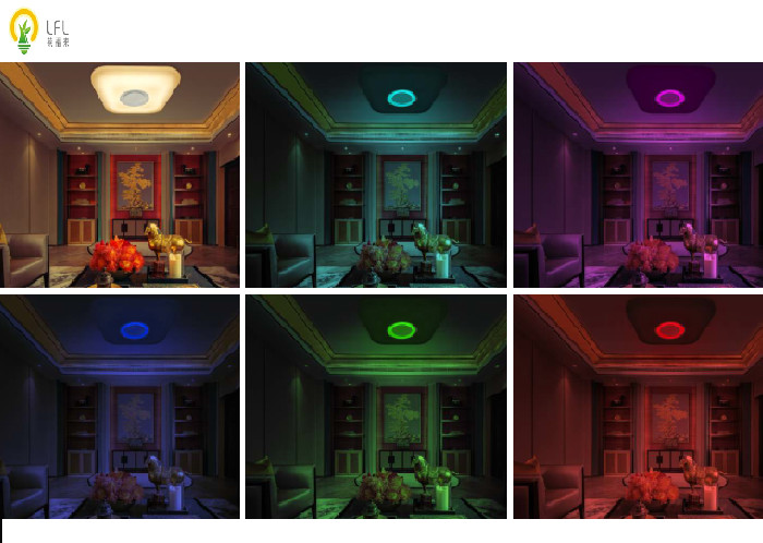 48W / 72W Square LED Commercial Ceiling Lights With Bluetooth Speaker
