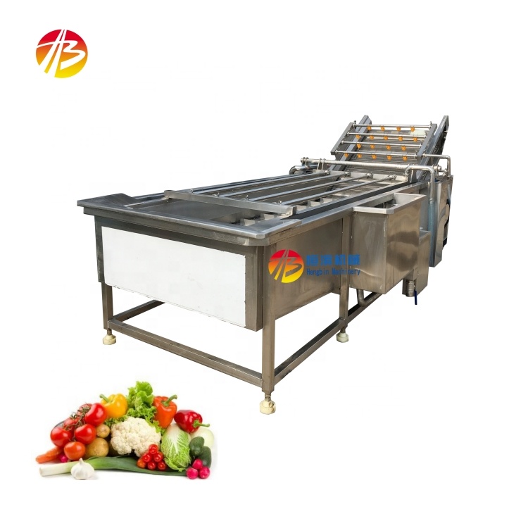 Seafood Bubble Washing Machine for Fruit and Vegetable Pepper 3000*1160*1400mm Size