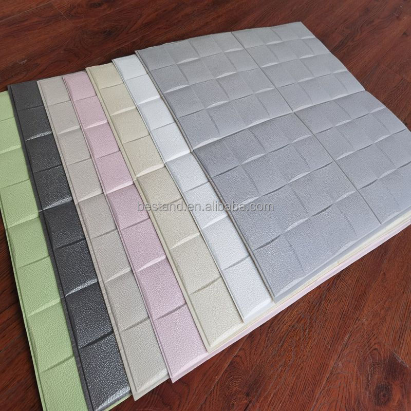 Interior Wall Protection 3D Brick 3D Stone PE Foam Wallpaper with Smoke-Proof Function and Waterproofing