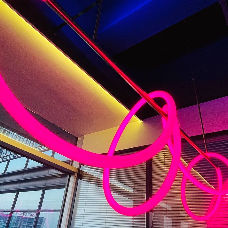 Φ 18mm Silicone Neon Strip 24V CRI90 9.6W/M 360° Flexible Round Neon Light