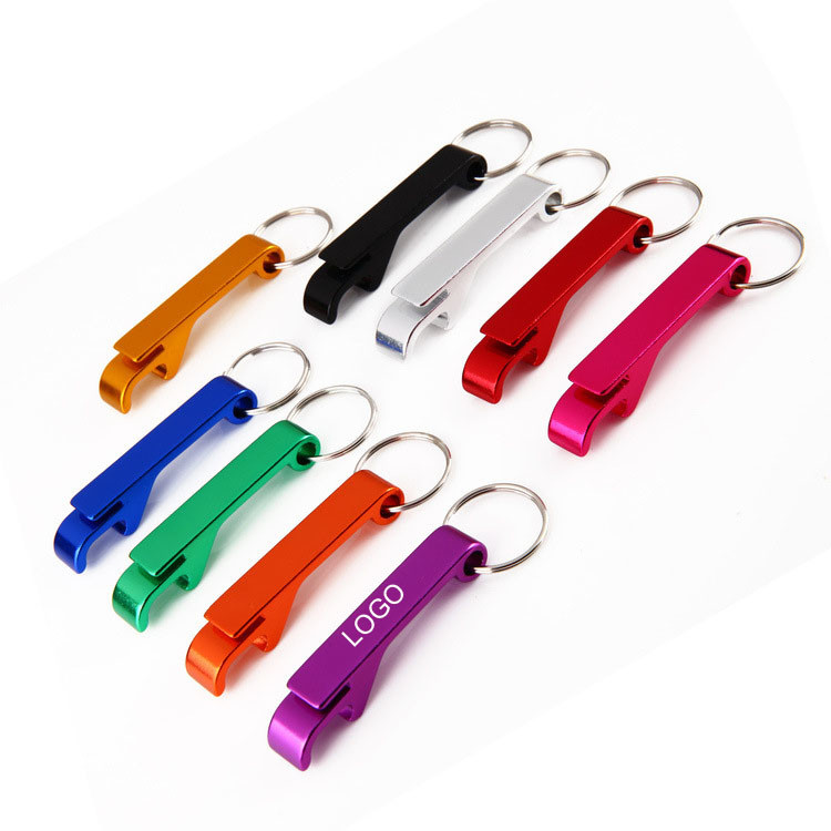 Aluminium Functional Dazzle Bottle Opener Portable Keychain Logo Customized