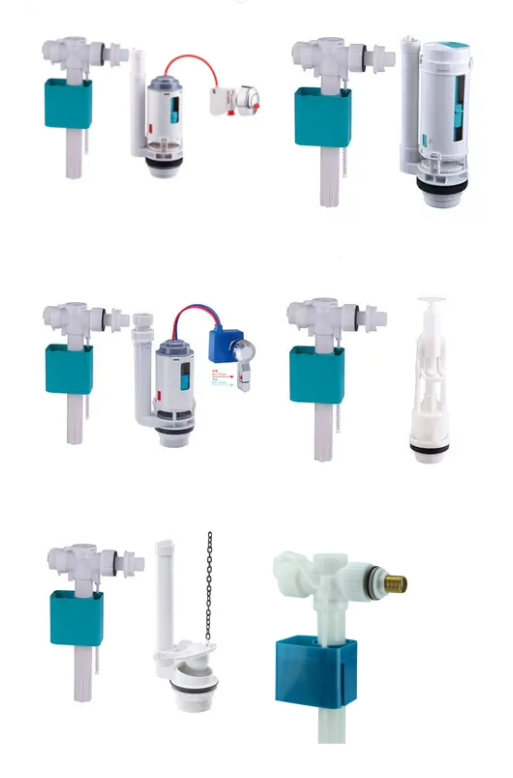 Modern White Xiamen Professional Plastic European Types Toilet Fill Valve Cistern Fitting