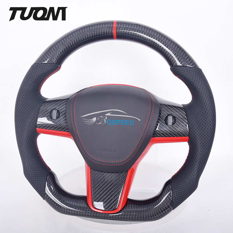 Tesla Model 3 / Y Carbon Steering Wheel With 1 Year Warranty