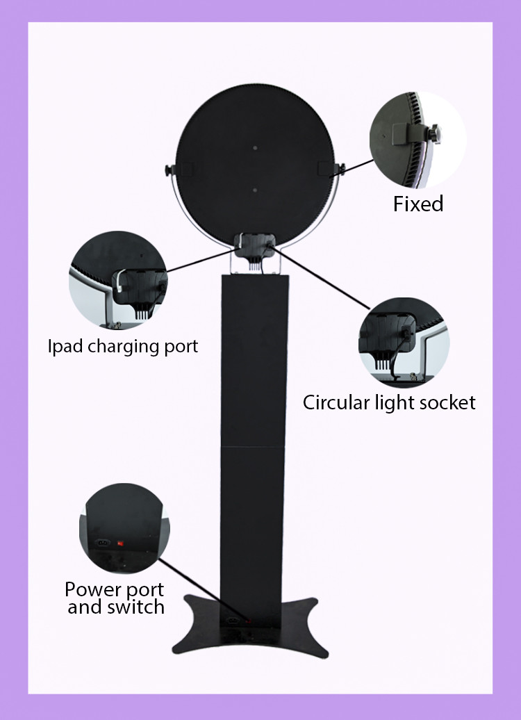 Camera Ipad Photo Booth Parties Ipad Selfie Booth Fill Light Machine With Accessories