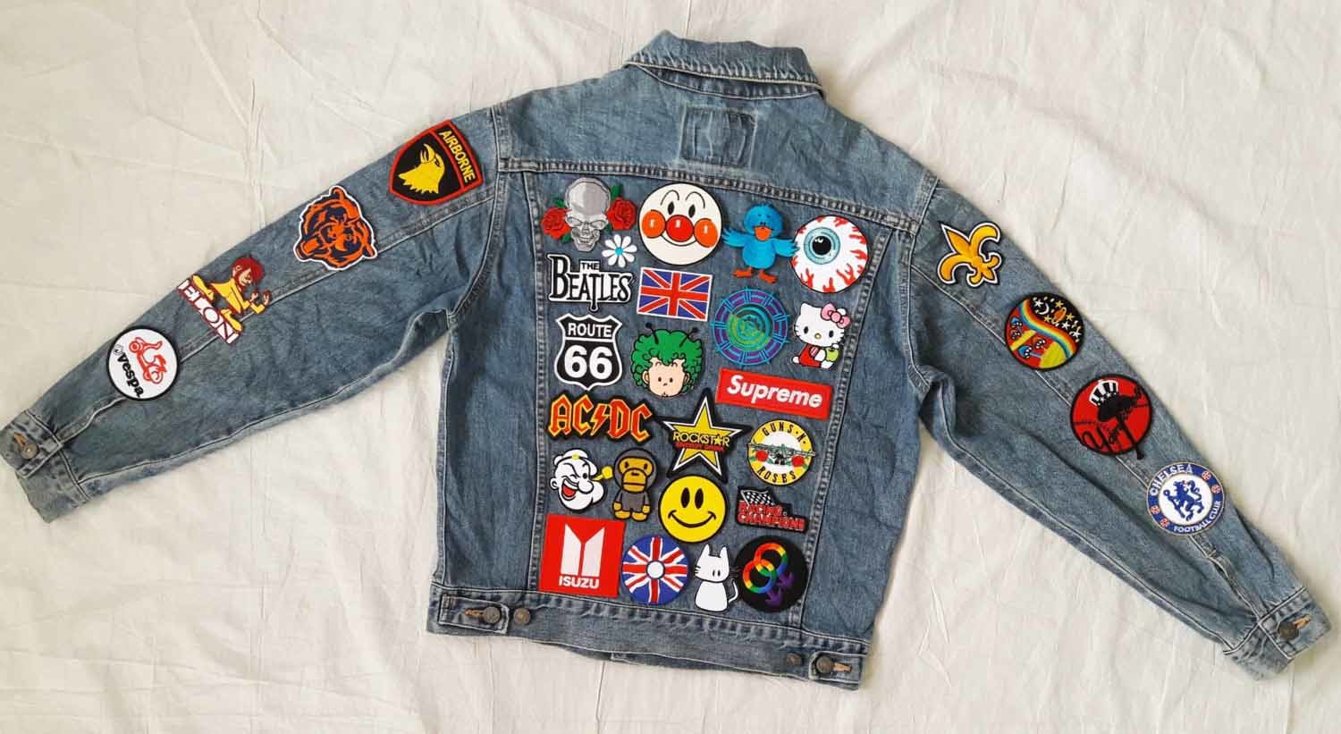 Brand Logo Embroidered Biker Patches , Custom Woven Patches Iron On Merrowed