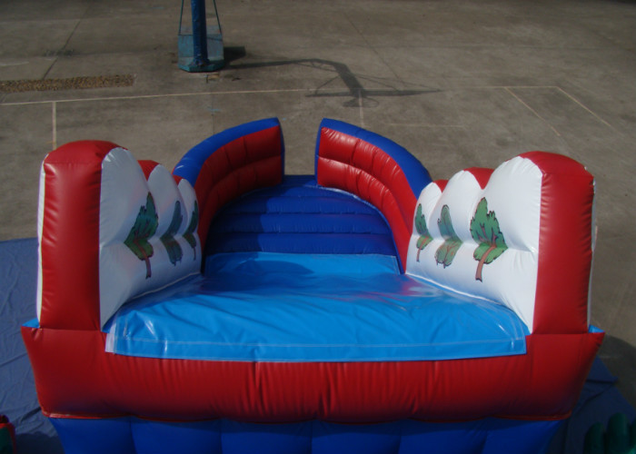 Attractive Funny Inflatable Obstacle Courses Outdoor Games Digital Printing inflatable mushroom slide