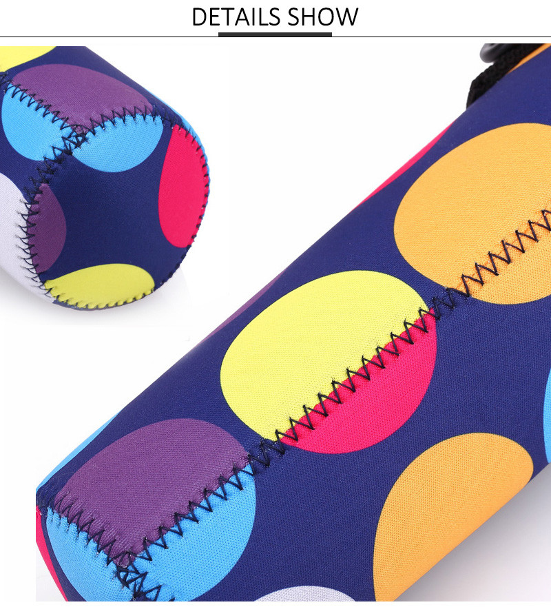 Collapsible L65mm Water Bottle Sleeve With Detachable Shoulder Strap