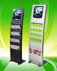 21.5" 22" inch floor standing advertising digital signage media player with brochure stand