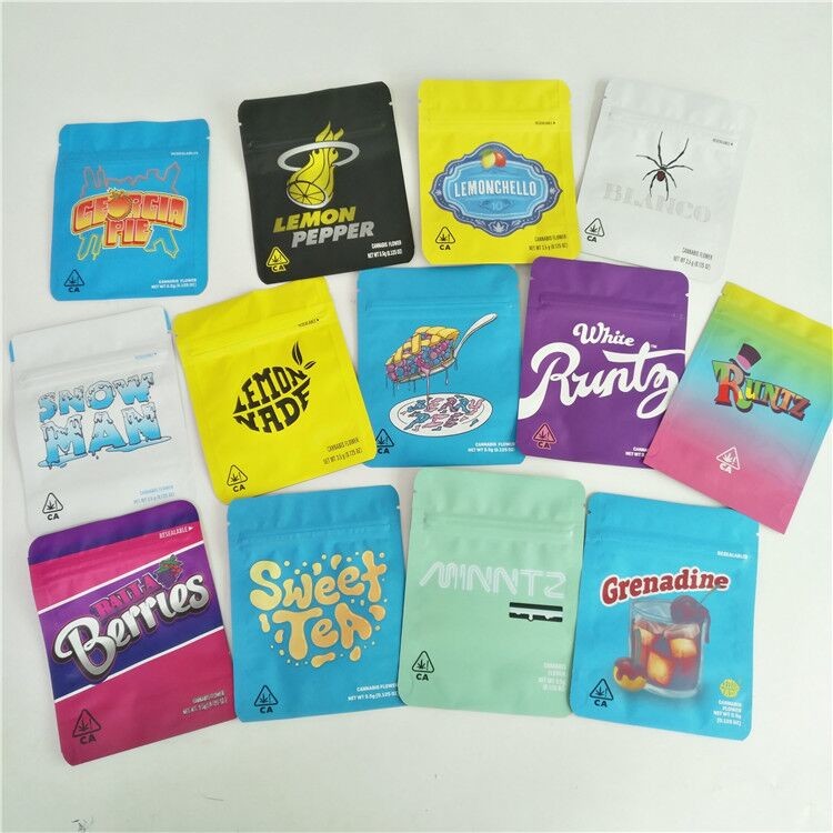 CBD Packaging Bag Hamp Flower Packaging Bag Black Mylar Cookies Bag
