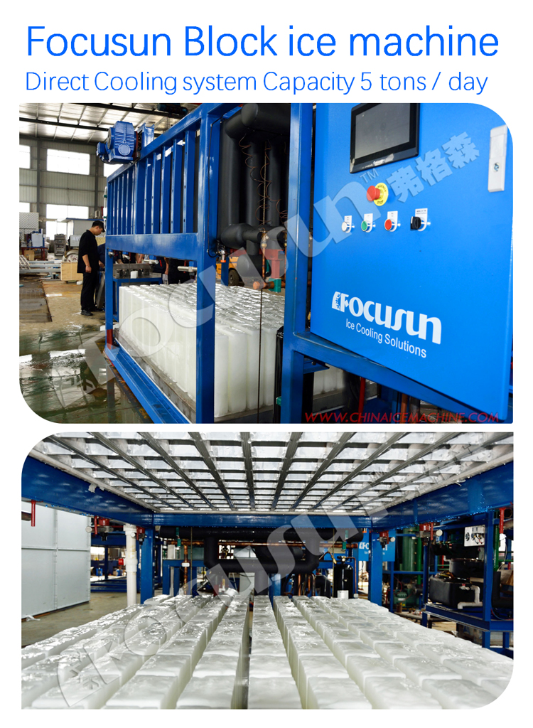 Industrial Block Ice Making Machine with 3150 KG Capacity and GEA/Bock Compressor