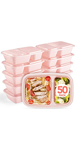 Pink 32OZ Meal Prep Containers