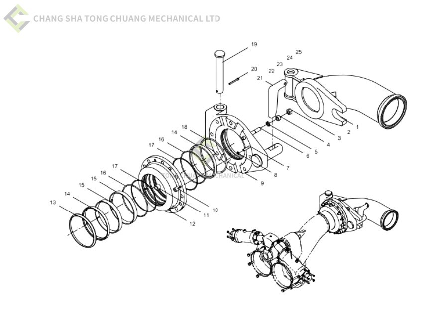 Zoomlion Truck Mounted Concrete Pump/Dis. V Assy.001690213a0000000/Bearing Pedestal
