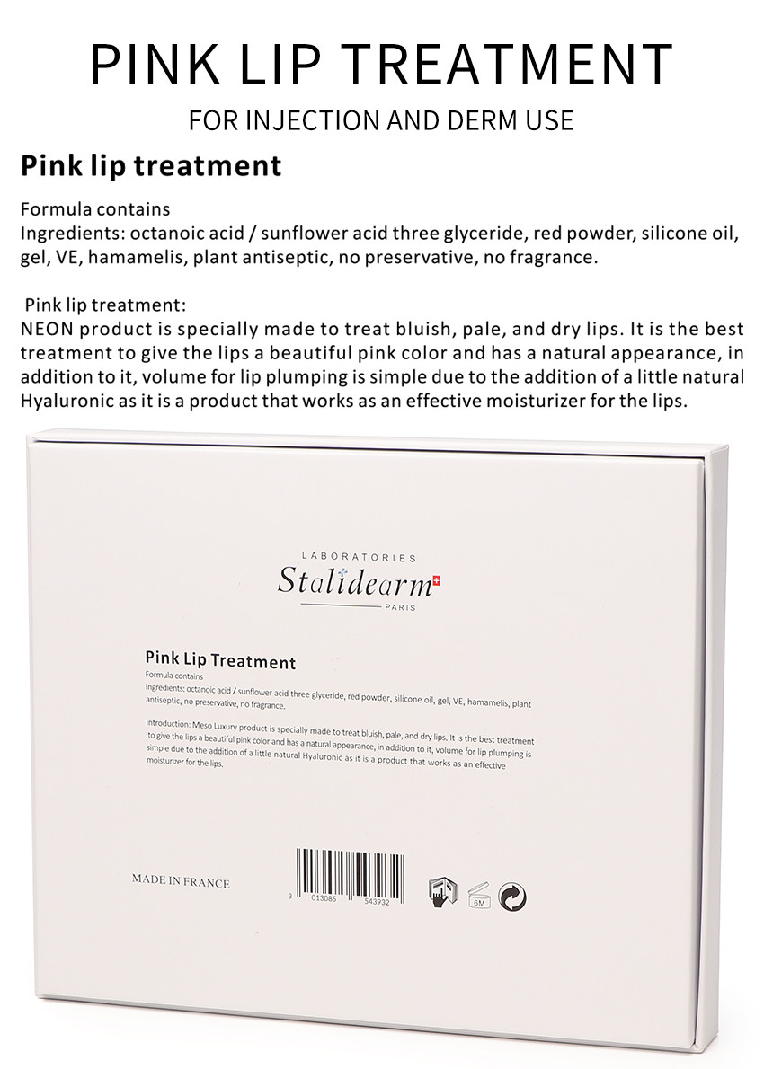 Stalideram Brand Pink Lip Injection Treatment Serum Derma Microneedling Mesotherapy Lip Repair Essence