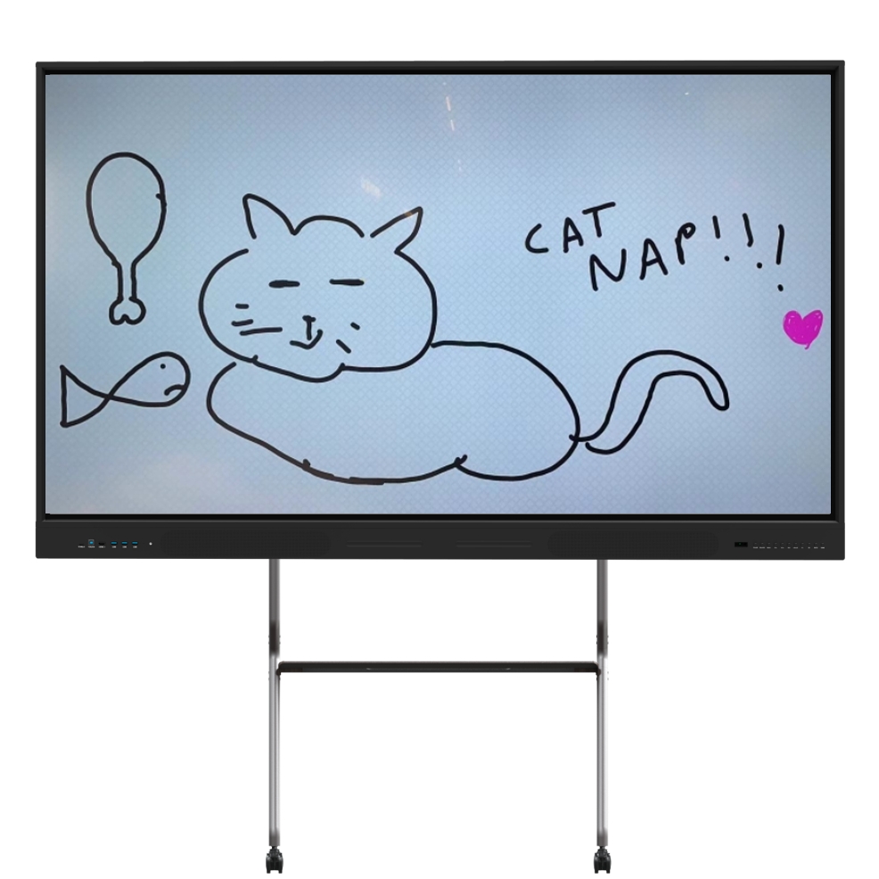 75 Inch Interactive Touch Screen Monitor With OPS Mobile Stands For Option