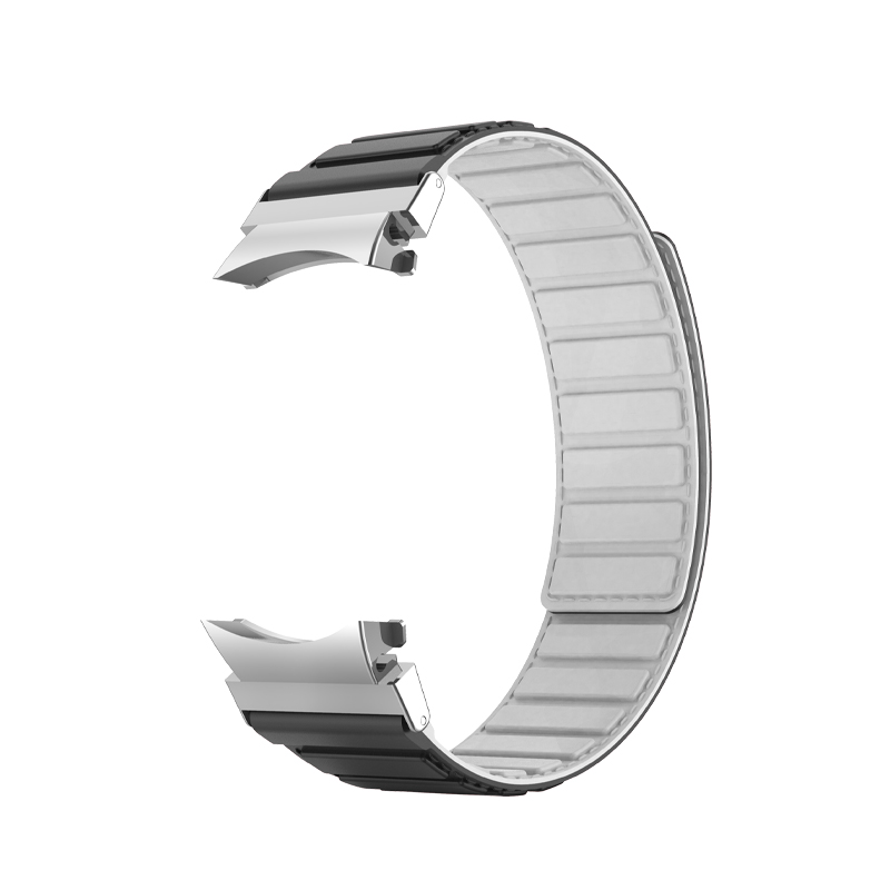 22mm SamSung Watch 4 Magnetic Leather Band Strap with Dual Color Rotating and Nylon